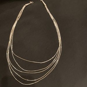 Vintage Liquid Sterling Silver Waterfall Necklace